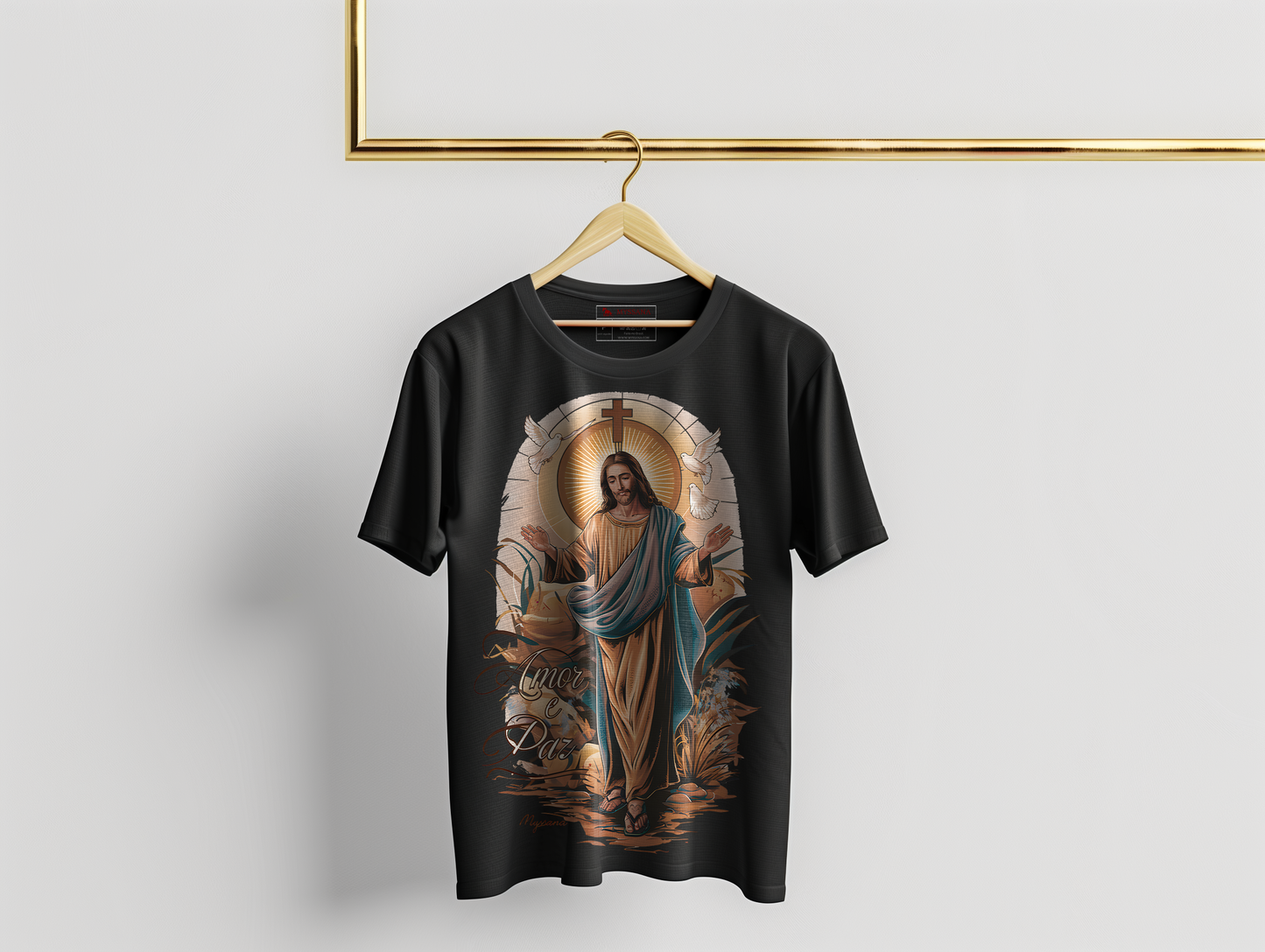 Camiseta Oversized Amor e Paz - Inspirada em Jesus