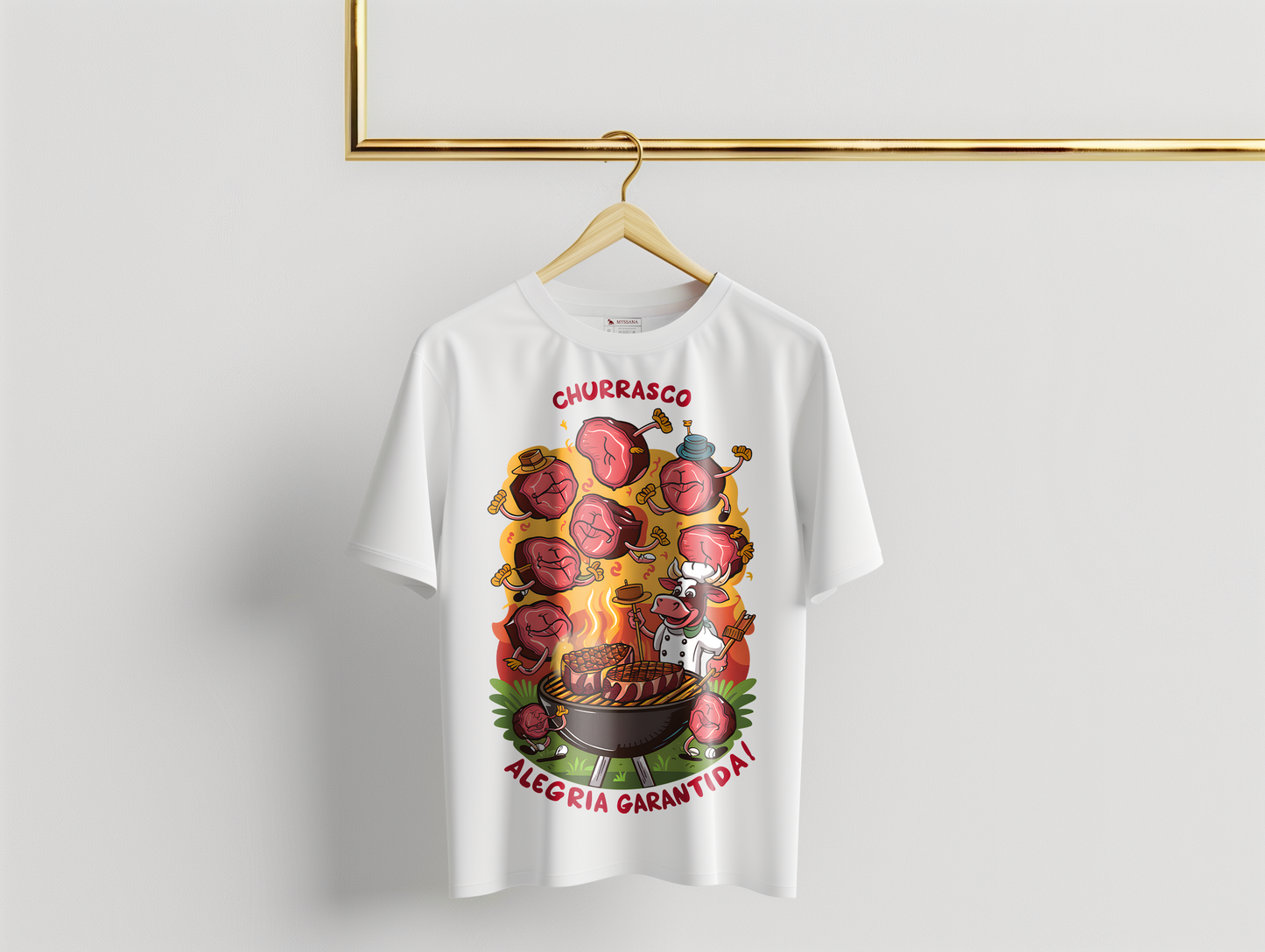 Camiseta Oversized Churrasco Alegria Garantida