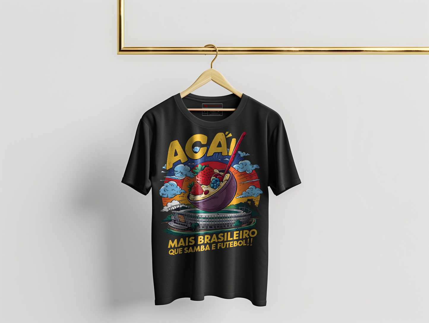 Camiseta Oversized de Açaí - Mais Brasileiro que Samba e Futebol!