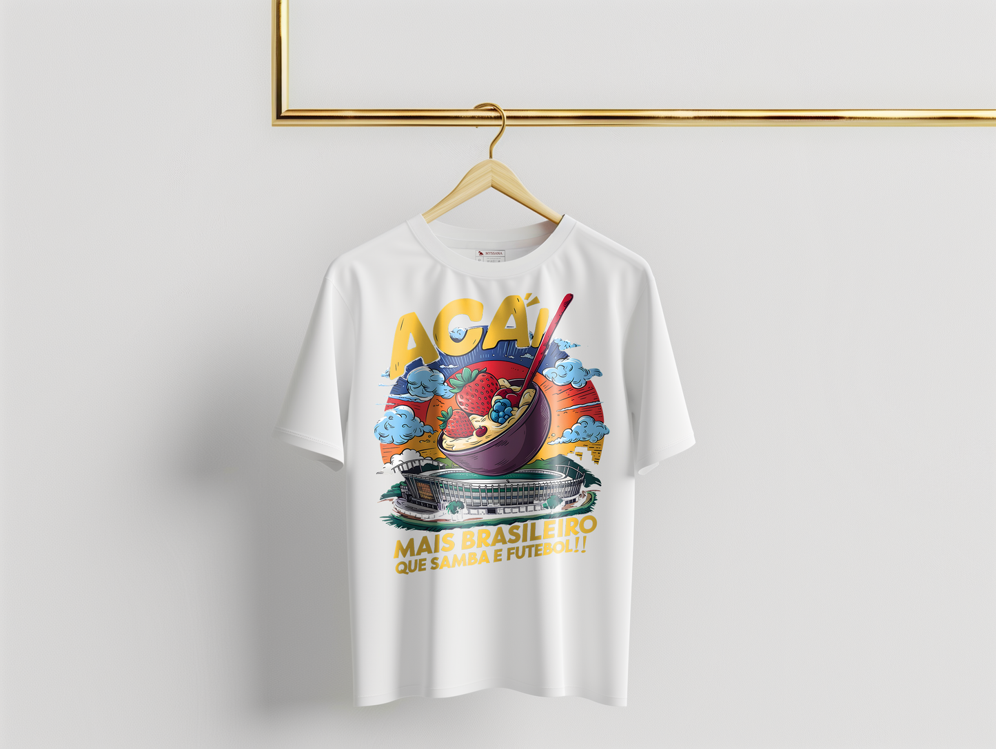 Camiseta Oversized de Açaí - Mais Brasileiro que Samba e Futebol!