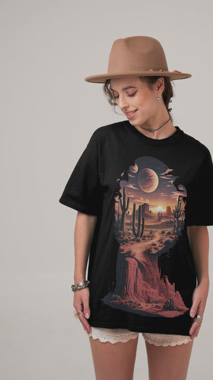 Camiseta Oversized Deserto Encantado