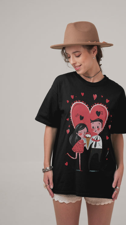 Camiseta Oversized Amor Doce