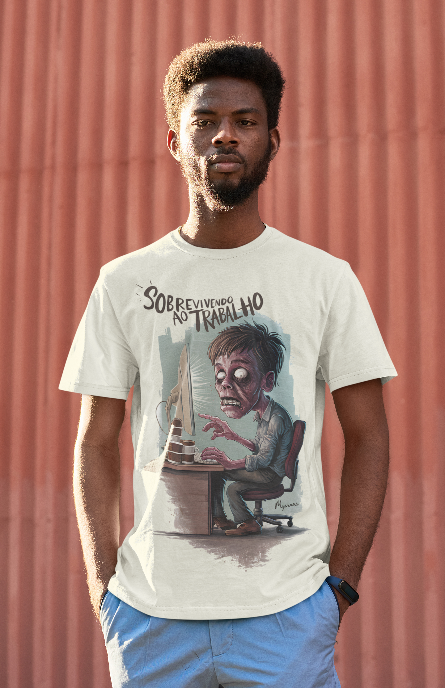 Camiseta Oversized Sobrevivendo ao Escritório